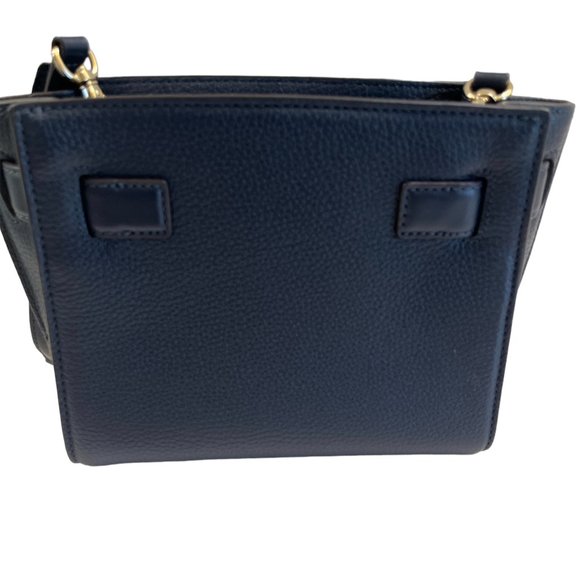 Michael Kors - Navy Leather & Faux Fur - Vintage Small Satchel / Crossbody Bag - Picture 3 of 11